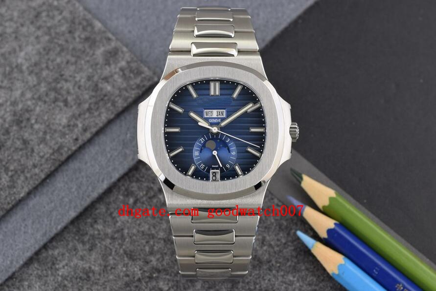 

2020 Men's Factory GR Cal.324 40MM 5726A Nautilus Black and blue dial Smooth Bezel Movement Transparent Automatic Mens Watch Watches