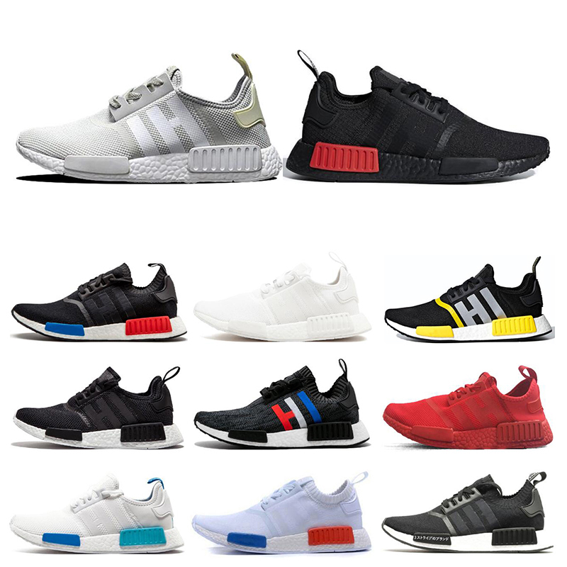 

Cheap nmd R1 Japan triple white black men running shoes bred Og cream Oreo camo mens trainers women sport sneakers size 36-45, Og black