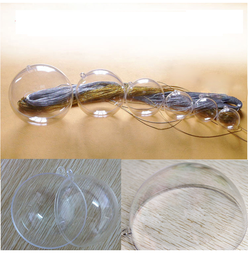 

75pcs 4/5cm Ornaments ball decorations for home Christmas Tree Transparent hanging ball wedding decoration window display