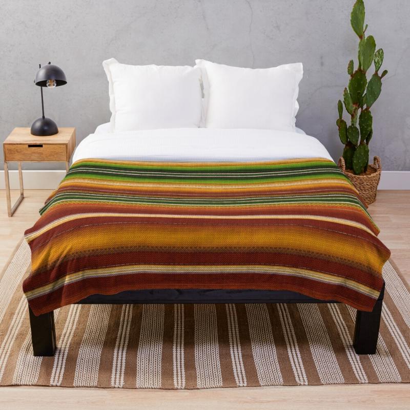 

Mexican serape 1 Throw Blanket Soft Sherpa Blanket Bed Sheet Single Knee Office Nap