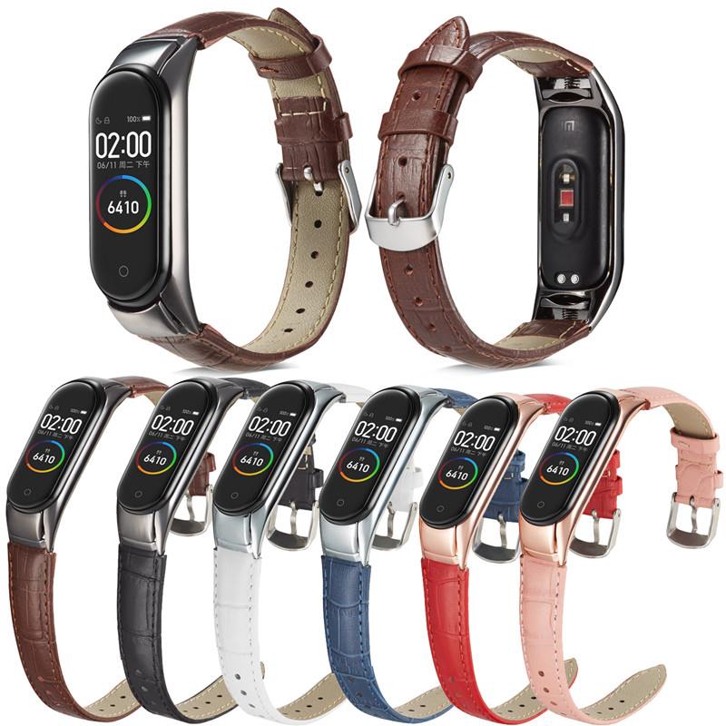 

For Mi Band 4 Genuine Leather Strap for Xiaomi Mi Band 3 Bracelet Wristband Smart Watch Miband 4 Accessories Wrist Straps