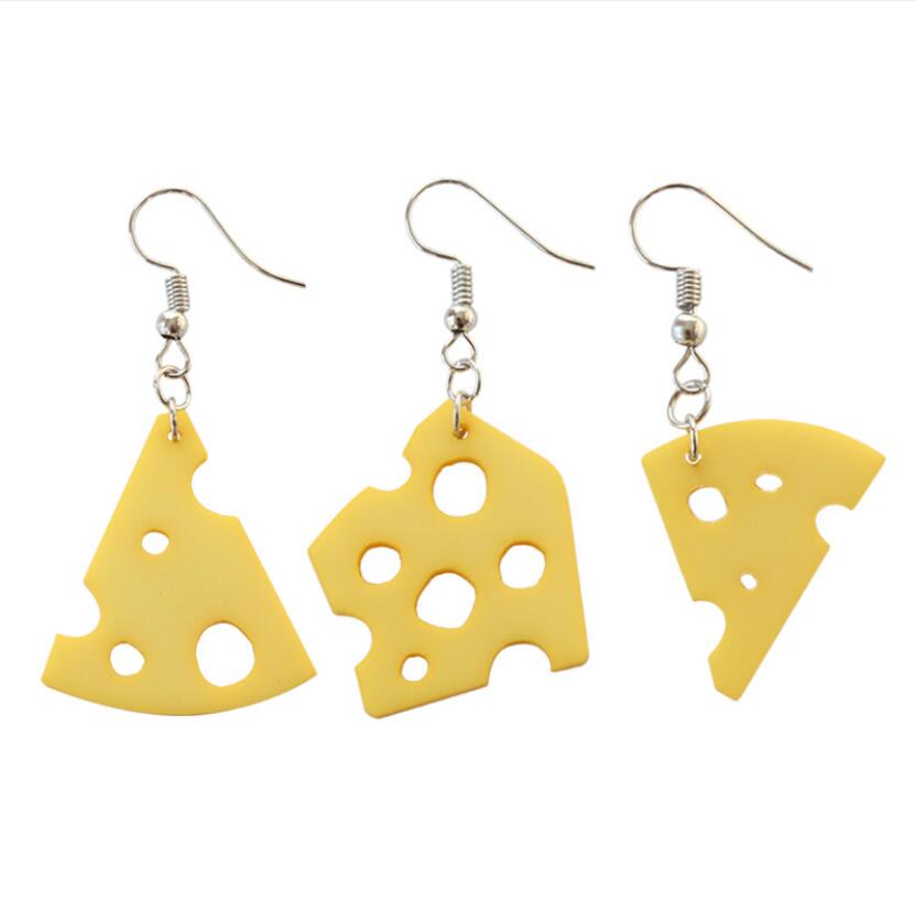 

jewelry cheese charm earrings cream cheese shape pendant earrings geometry simple earrings for women hot fashion