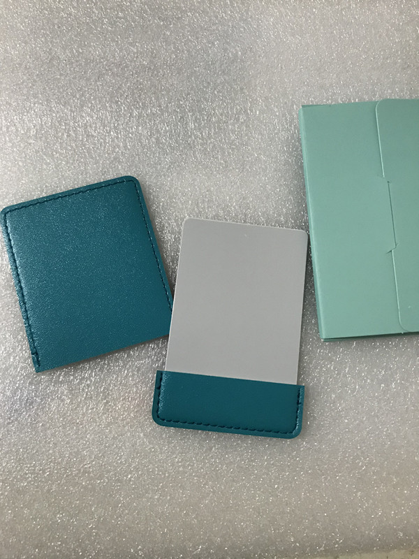 

Classic logo fashion brand stainless steel mirror small square 9x5.5cm mini mirror T with packing good quality VIP gift (Anita Liao)