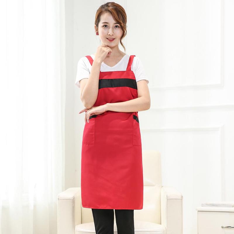 

Simple Portable Waterproof Women Men Kitchen Apron with Pockets for Restaurant Home Baking Cooking Dress Supplies