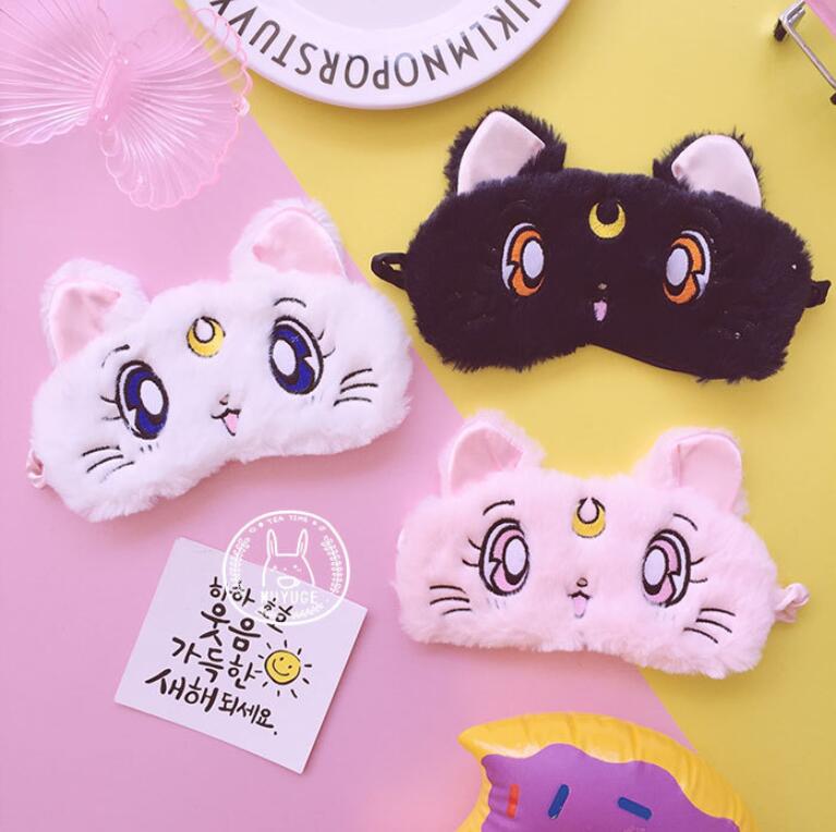 

Cartoon Sailor Moon Water Ice Moon Cat Eye Mask Sleep Breathable Student Shade Eye Mask Girl Eye Cover Sleeping Mask