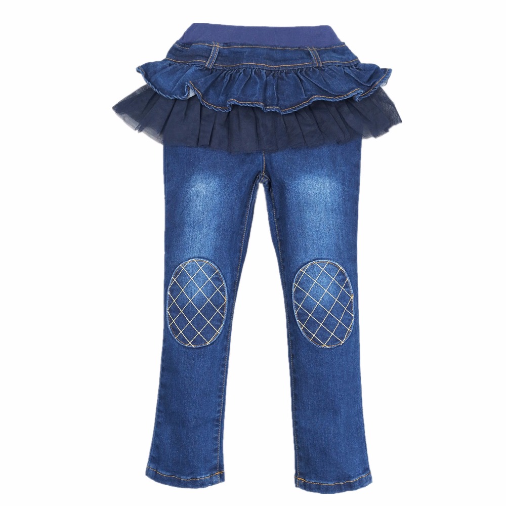 

Girls Clothes Girl Pants Autumn Winter Tutu Skirt Jeans Leggings Kids Denim Trousers Fleece Warm Outfits Children Clothing