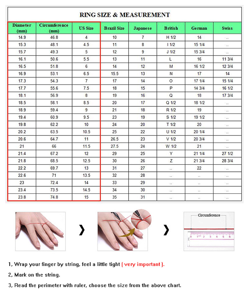 Amazon Ring Size Chart