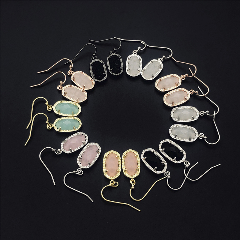 

Fashion Kendra Style Smooth Surface Gold Dangle Earrings Signature Earrings For Women Wedding Party Jewelry Drop Shipping