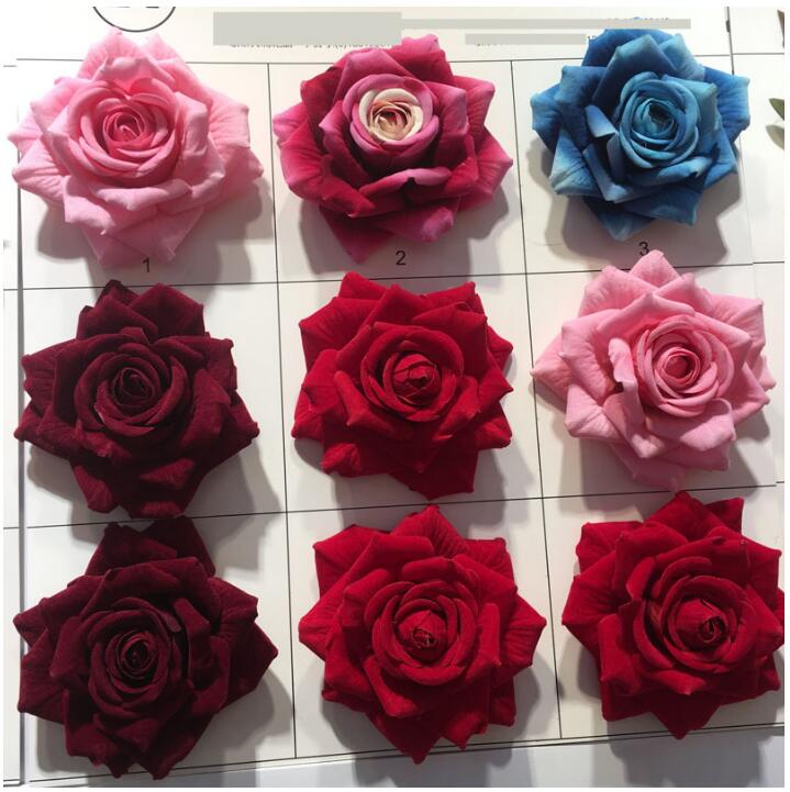 Rose Napkin Rings Wedding simulation roses Table Decoration cloth ring buckle Accessories-image-535864545
