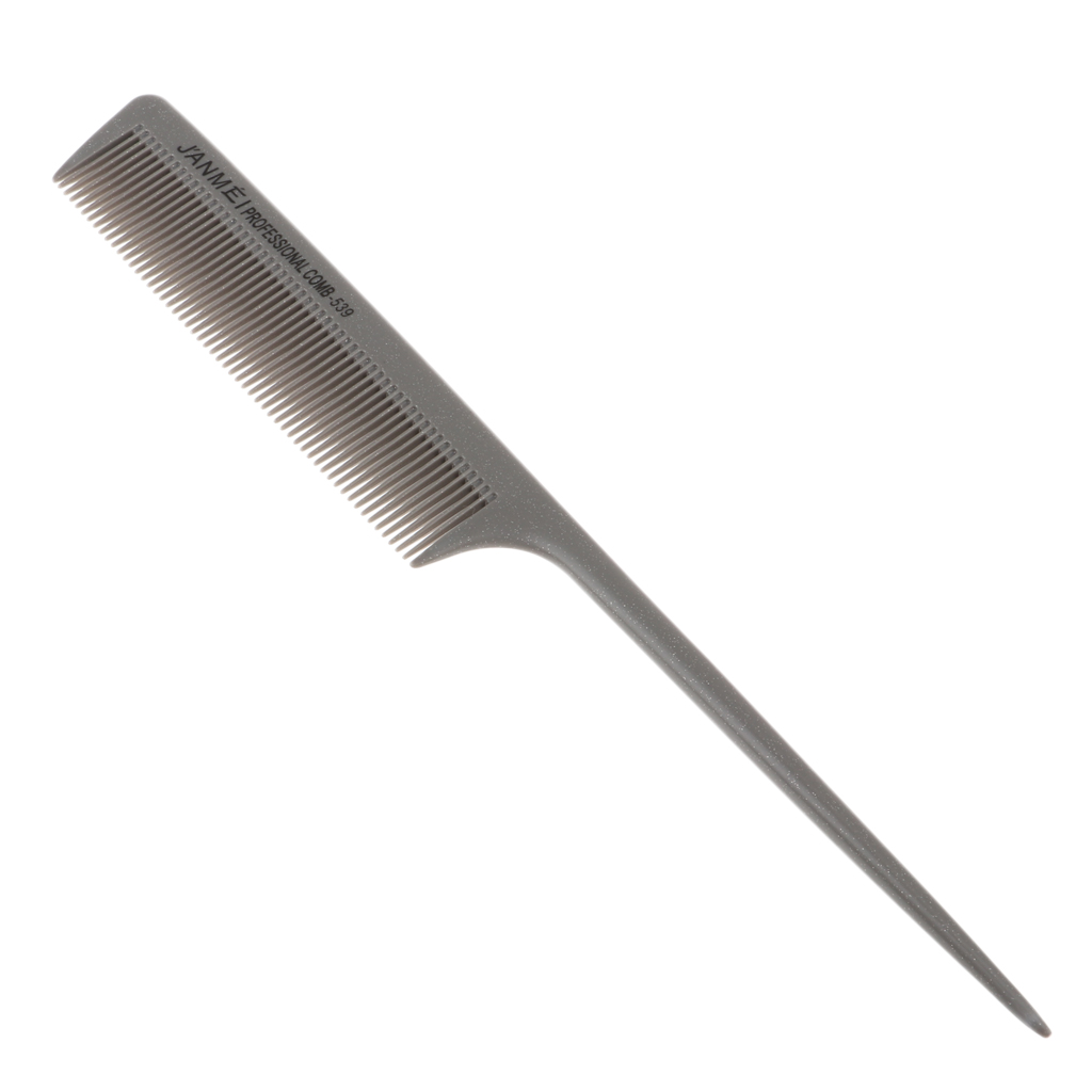 

Anti Static Carbon Hair Pick Comb Teasing Backcombing Brush, Silver