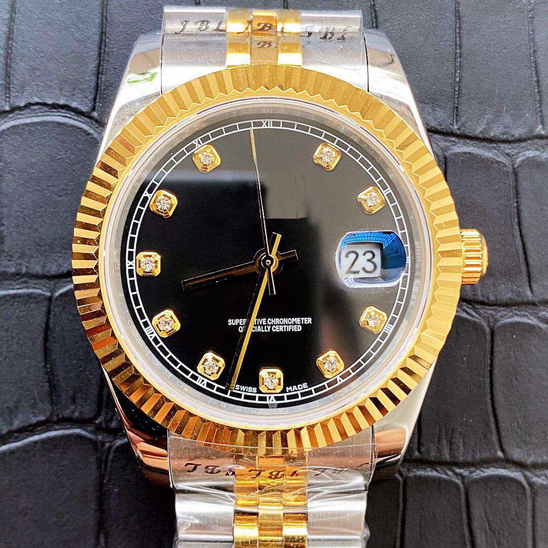 

Log Montre DE Luxe 41mm 2836 movement 316L watch band swinging 28800 waterproof 100m mechanical watches, Box