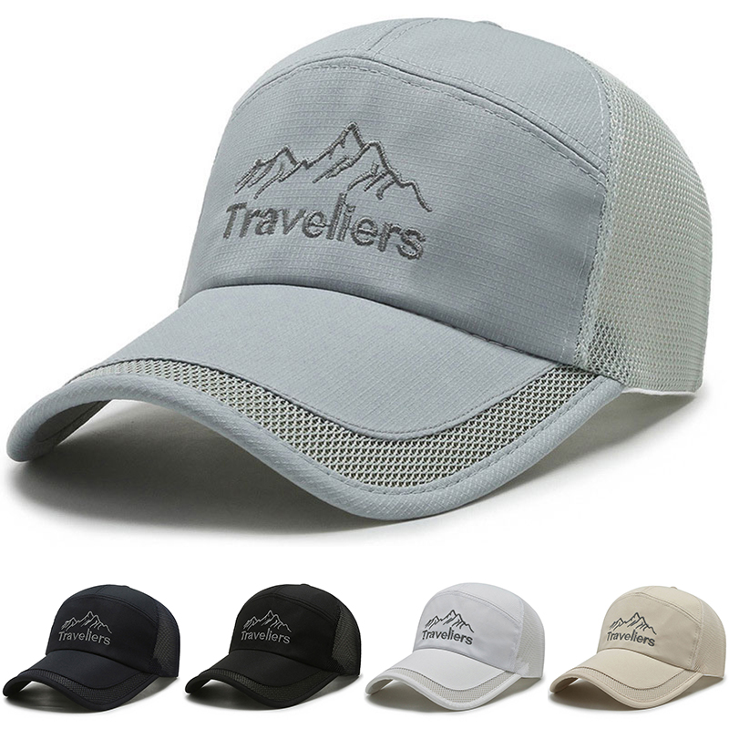 

Unisex Peaked Solid Color Cap Men Peaked Casual Sun Hat Headdress Women Mesh Baseball Cap Fashion For Outdoor Streetwear, Grey