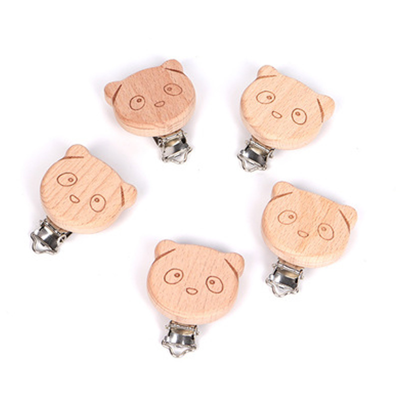 

kwd 20pc Pacifier Wooden Heart Clip Baby Teether Ecofriendly Crafts Wooden Dummy Clips For Baby Newborn Dummy Clip Chains