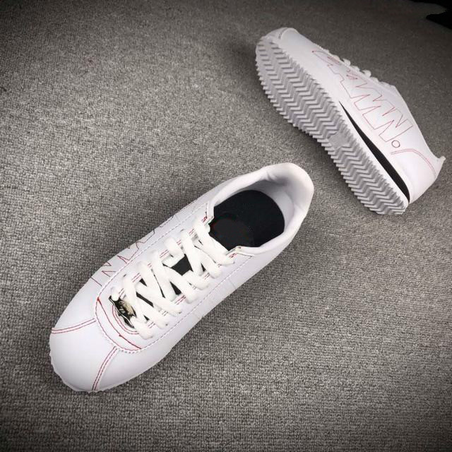 

Hot Sale- Shipping Cortez Kendrick Lamar Damn Shoes High Quality Man Woman Casual Shoes, White/red