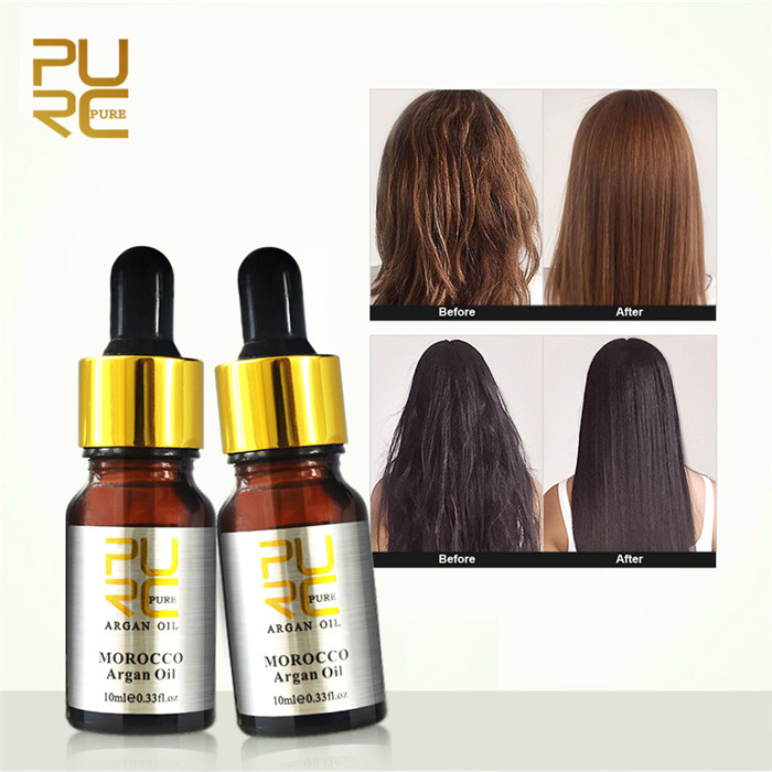 

PURC 10ml Hair Care Moroccan Pure Argan Oil High Quality Hairs Care Oil Treatment For All Hairs Types Hair Scalp Treatment