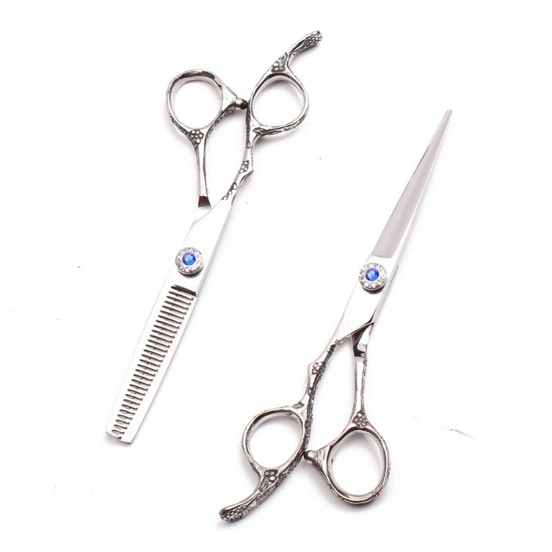

Left-Hand 5.5 inch 16cm Customized 440C Professional Hairdressing Scissors Cutting Shears Thinning Scissors Hair