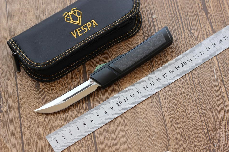 

VESPA Ripper Double folding Knife Blade:M390(Satin) Handle:7075Aluminum + CF,Outdoor camping survival knives EDC tools,Free shipping