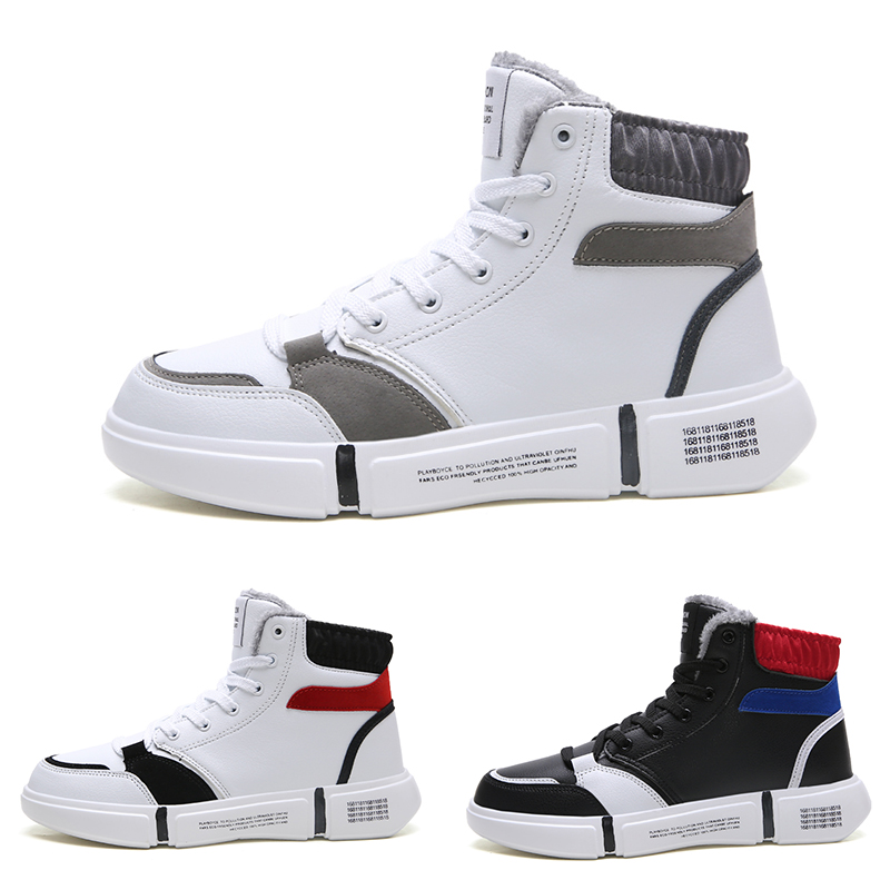 

New arrival Cheap Lace Simple designer type8 soft black white grey warm man boy men boots mens Sneakers Boot trainers outdoor walking shoes, Color#2