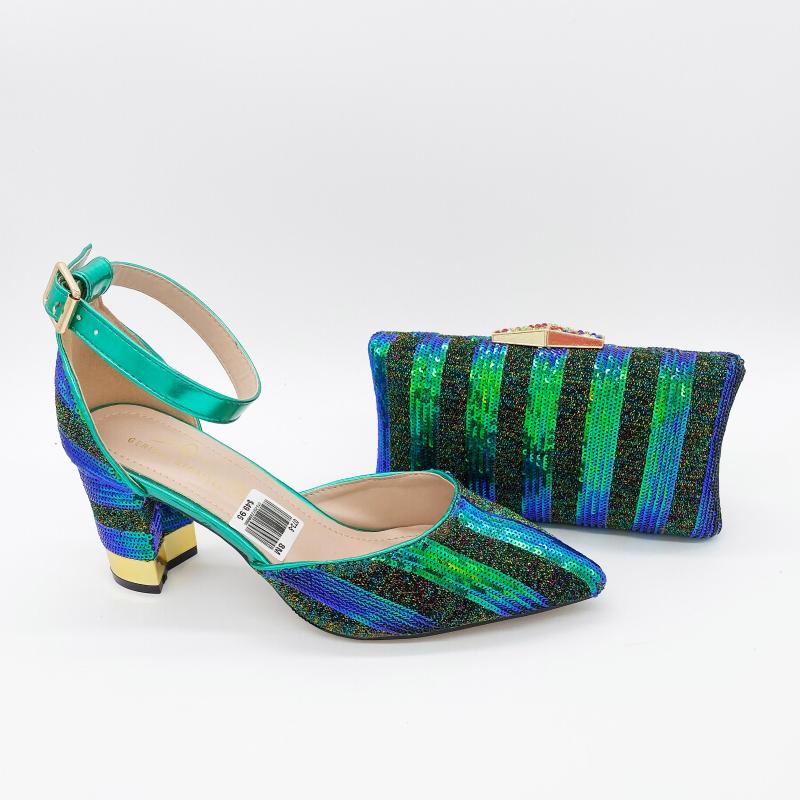 matching sandals and bag