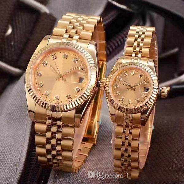 

2019 watch date just Classic Automatic Movement glide smooth second hand Mechanical 36mm&28mm size Mens&Womens Watches Wristwatch, Box 2