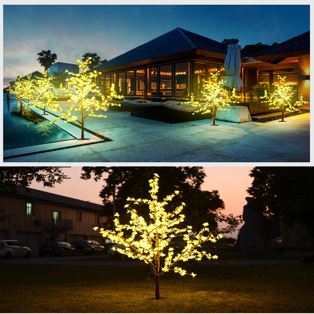 

LED cherry Blossom tree lamp 1.5/1.8/2.0/2.5 meters high simulation natural trunk wedding decoration lighting festival lighting garden decor