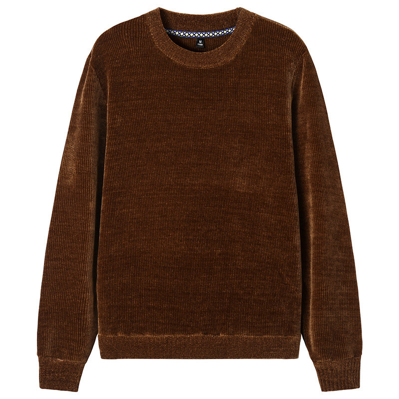 

New winter spring warm Cotton Sweater Men Long Sleeve Pullovers Outwear Man sweaters Tops Loose Solid Fit Knitting Clothing, Green