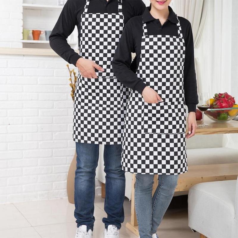 

Adjustable Apron Polyester Classic Design Work Aprons Kitchen Clean Apron With Pocket Couples Aprons Home Cooking Gadgets
