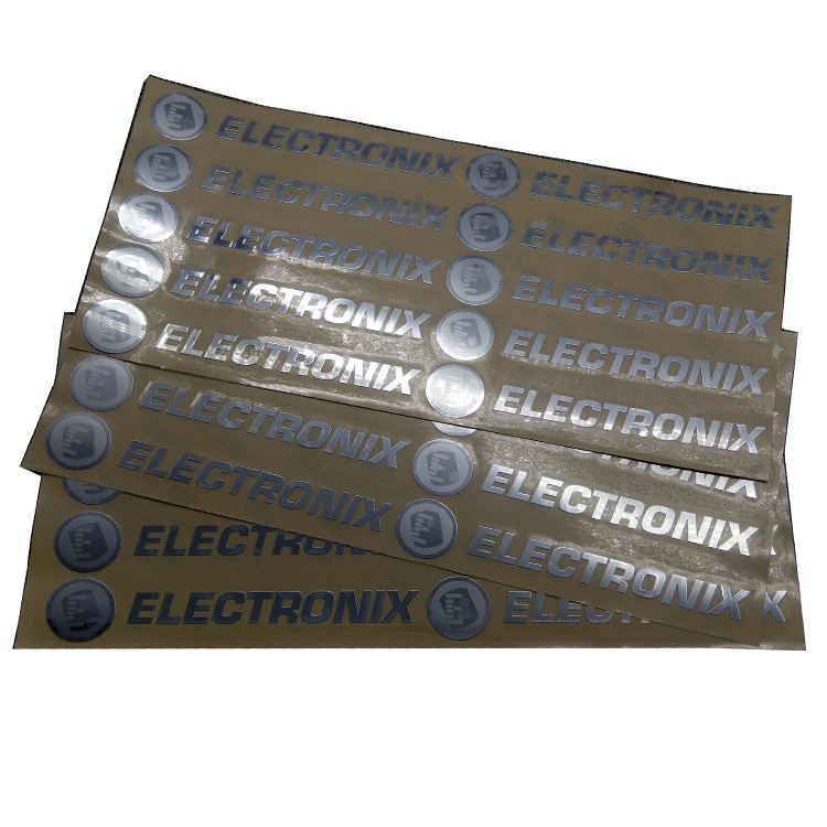 

Custom 3M Self Adhesive Metal Nickel Sticker Logo Label and Decals Tag for Business Brand