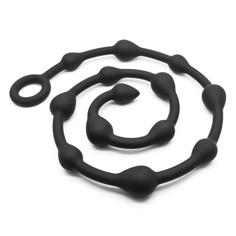 111cm Anal Butt Plug Silicone Anal Beads Long With Safe Pull Ring Dilatator Ball Ass Massage