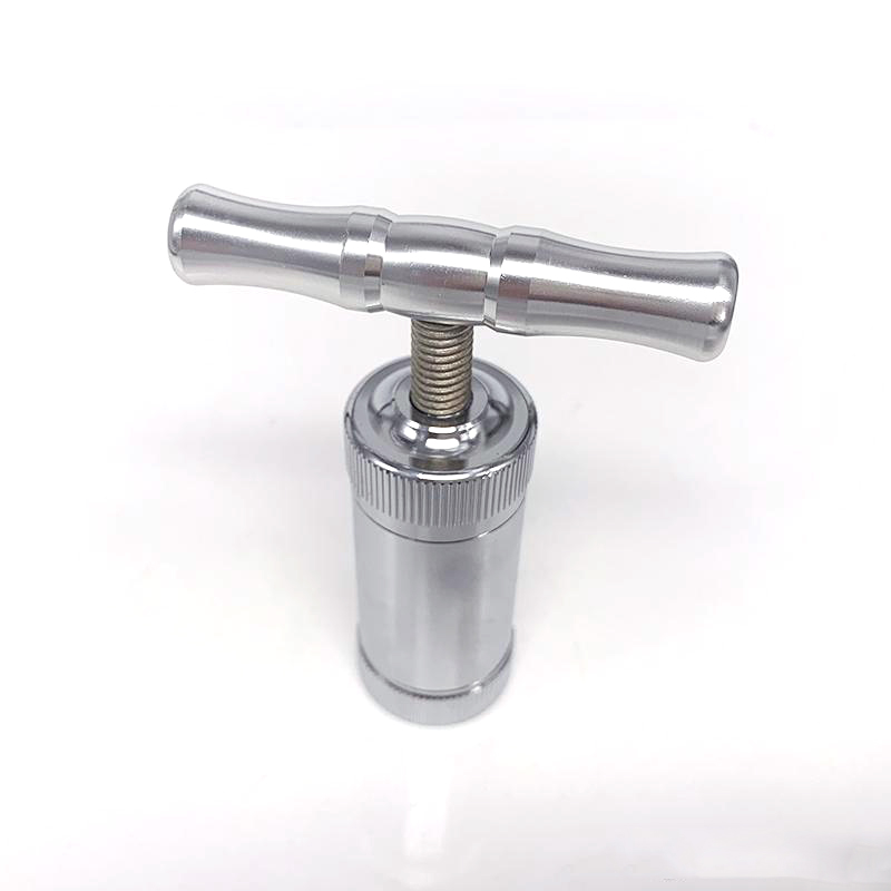 

Pollen Press T Handle Stainless Steel Tobacco Compressor Presser Zinc Alloy Crusher Grinder for Bong Shisha Dry Herb
