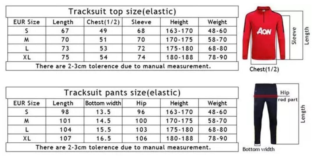 Track Pant Medium Size Chart