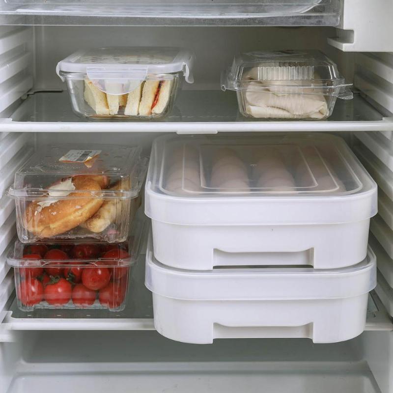 

24 Grids Refrigerator Containers Single Layer Kitchen Egg Organizer Crisper Breathable Single Layer Egg Box Rack With Lids