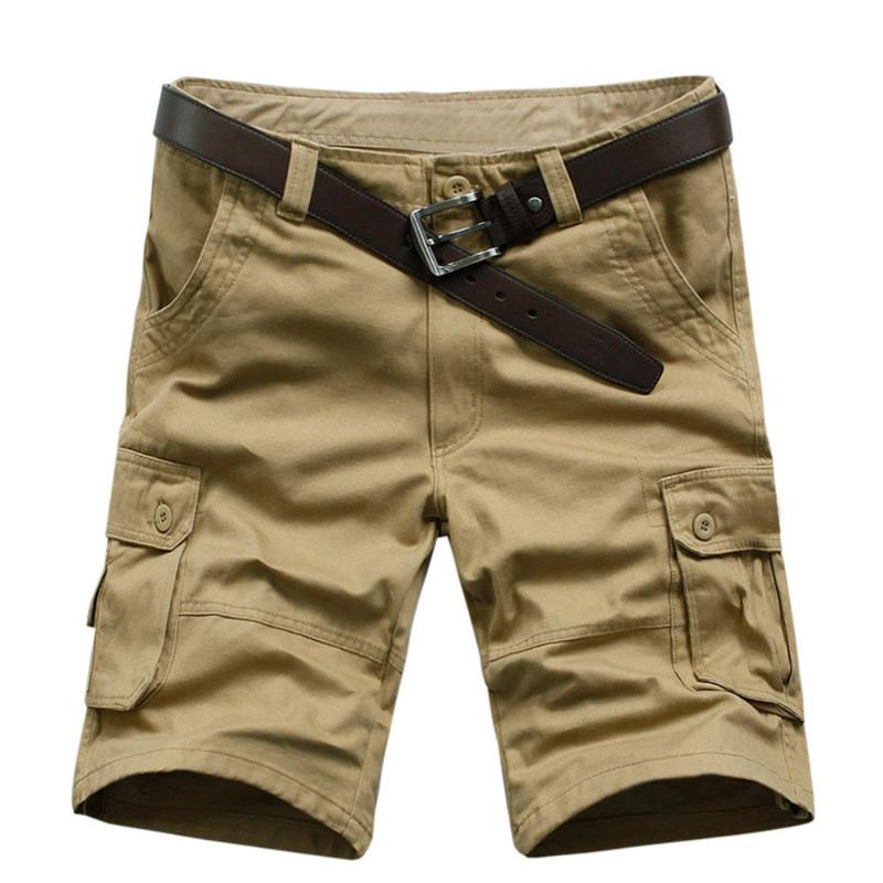 

Summer Men's Army Cargo Shorts Cotton Loose Multi Pockets Baggy Tactical Shorts Work Breeches Bermuda Casual 46, Army green