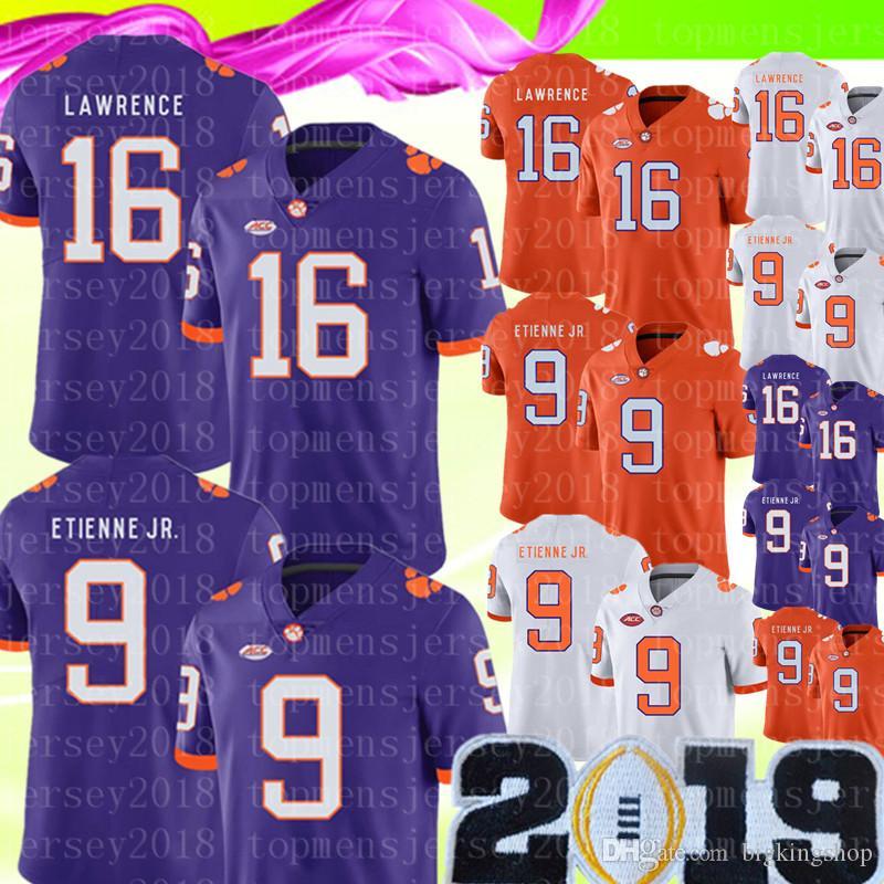 

2019 NCAA Clemson Tigers 16 Trevor Lawrence Jersey Mens 9 Travis Etienne Jr. College Football Jerseys Cheap sales Championship, Ncaa {kelaimuseng laohudui}