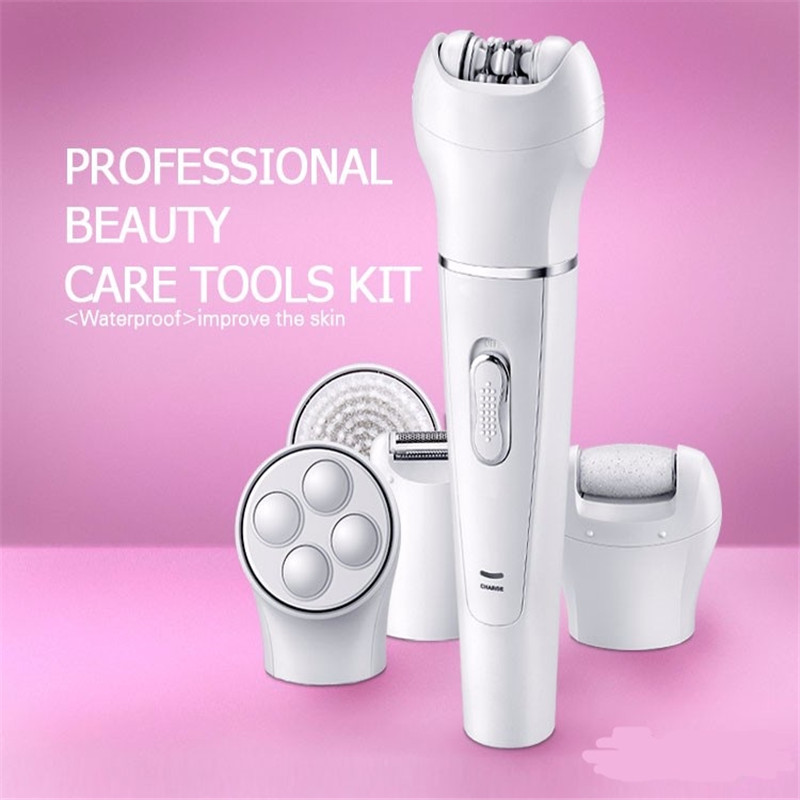 5 in 1 all in one women grooming kit electric lady epilator shaver bikini leg underarm haircut trimmer clipper body hair removal