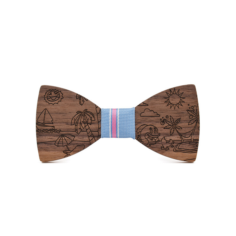 Natural Wooden Finished Neck Ties Handmade Novelty Wood Ties Ideal Presents