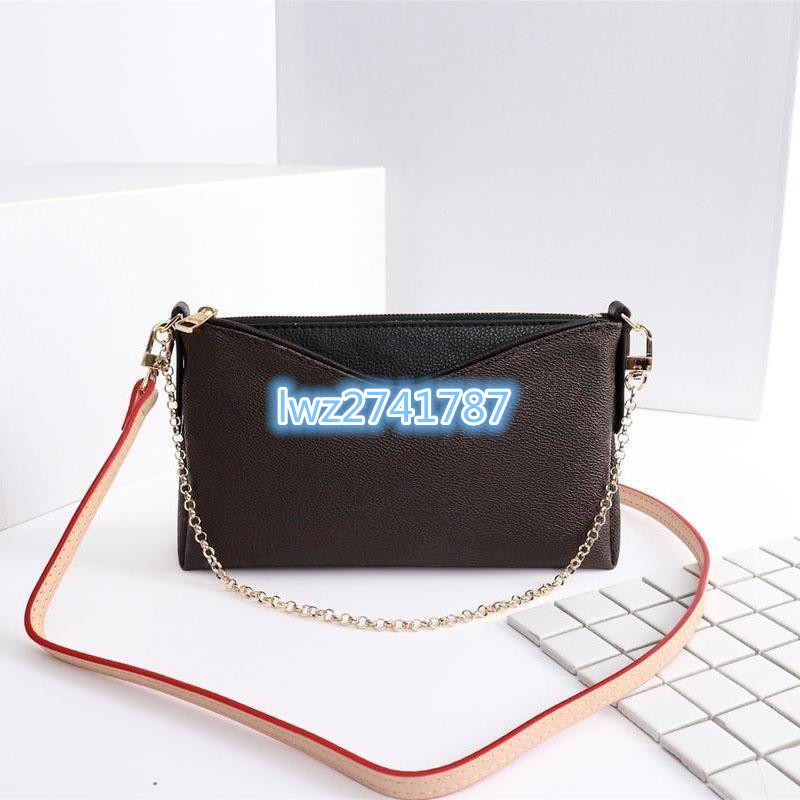 

Very popular classic Real Leather Date Code inside Woman Shoulder Bag Purse Handbag Clutchbag with dustbag with removable strap, Red