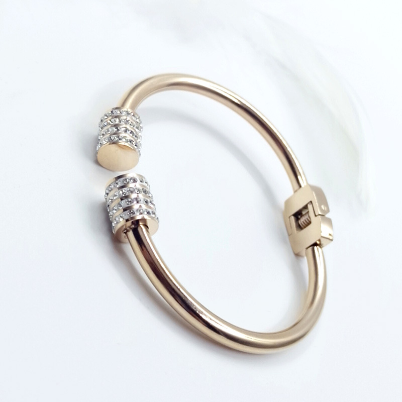 

female creative top quality titanium steel fashion jewelry bracelet concise wristlet girl jewel women