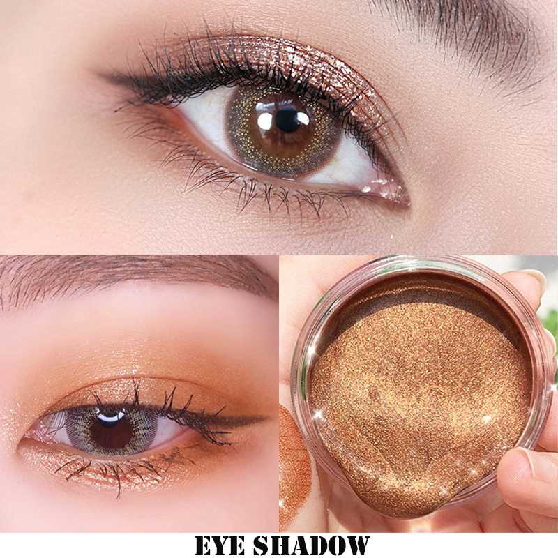 

Professional Combine Eyeshadow Metallic Glow High Quality Shimmer Liquid Eye Shadow Waterproof Cream Shadow Cosmetic, Spongestick2