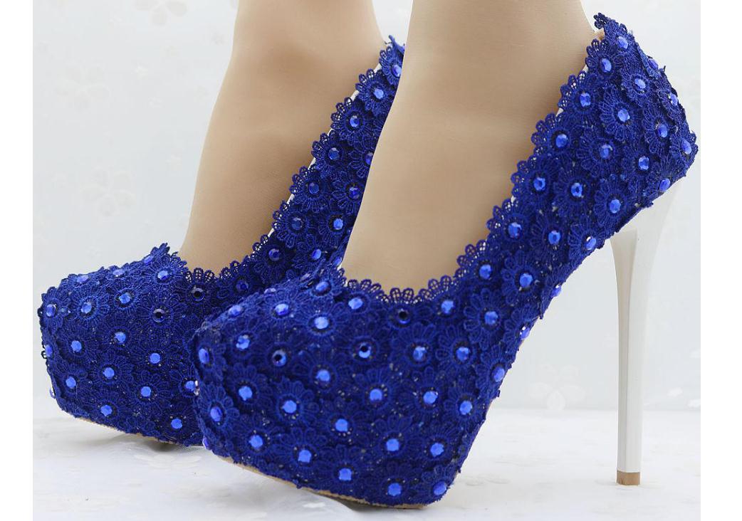 

2019 Women's shoes in Spring and Autumn with New style High heel fine heel round head waterproof table water drill shoes heel 11cm,14cm @ASD, Blue