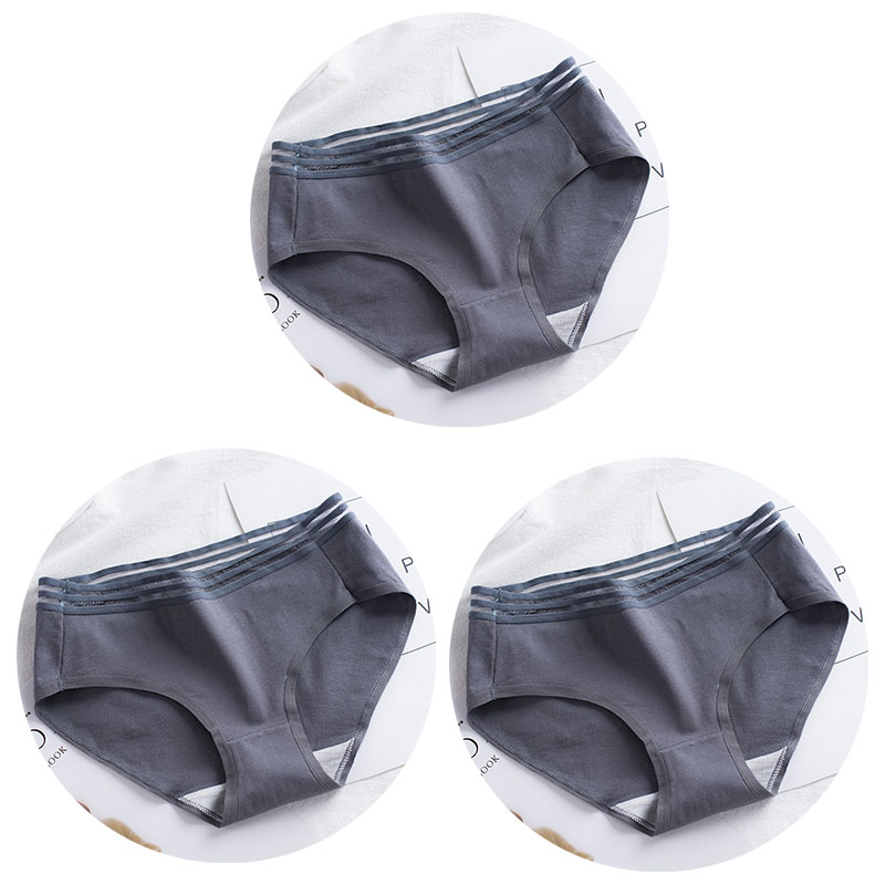 

3pcs/lot Cotton Panties Women Underwear low waist Briefs Lingerie breathable hollow underpants women intimate Lingeries -XXL, Beige