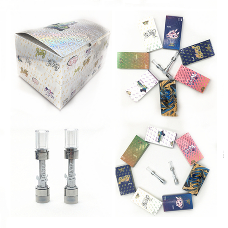 

Runtz Cartridges Vape Carts Atomizer Empty 0.8ml 1.0ml Ceramic Coil Tank 510 Thread for Thick Oil Vaporizer Press-on M6T Push Packaging