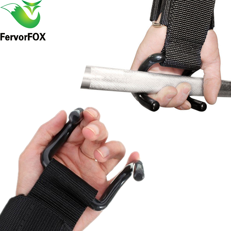 

Adjustable Strong Steel Hook Grips Straps Weight Lifting Strength Training Gym Fitness Wrist Support Weight Lift Straps