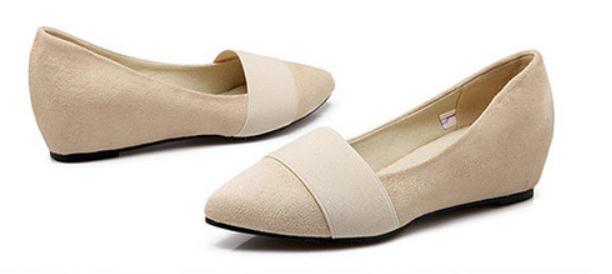 

2019 Women's shoes in Spring and Autumn with New style Slope heel pointed end Suede@82, Black