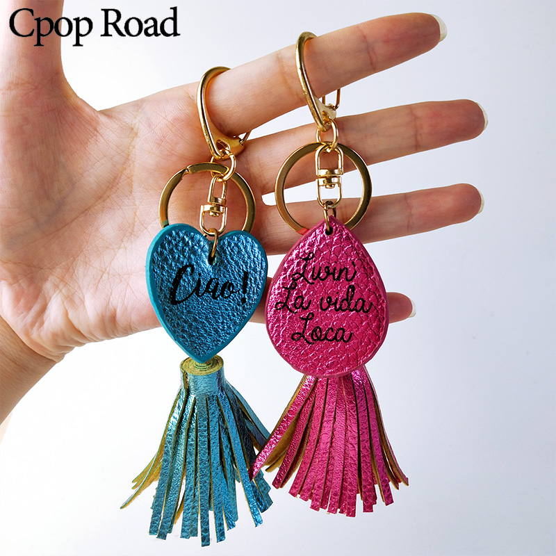 Da.Wa Accessoires de mode Or cuir en forme de coeur gland pendentif porte-cl/és t/él/éphone ensembles accessoires