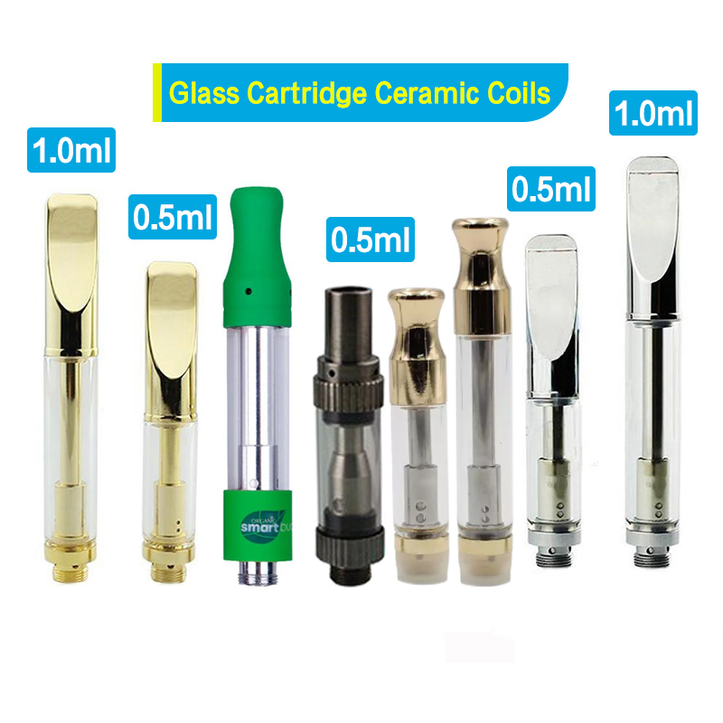

Smart Cart Ceramic Oil Cartridge Tank CE3 92A3 Atomizer Vaporizer Glass Ceramic Drip Tip Vapor 510 Liberty V1 V9 Brass Knuckles