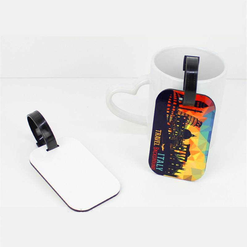 

Sublimation Blank Travel Luggage Tag MDF Wood Funky Luggage Label Straps Suitcase Luggage Tags Cute Bags Accessories Double-sided Printing