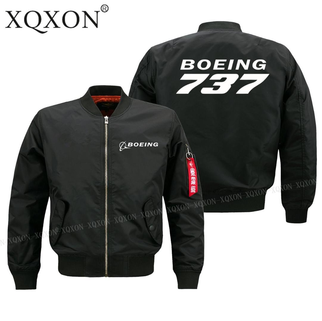 

2019 High quality cold proof jacket new BOEING 737 design man Coats Jackets hot sale men pilot jacket (Customizable) J58, Black thin