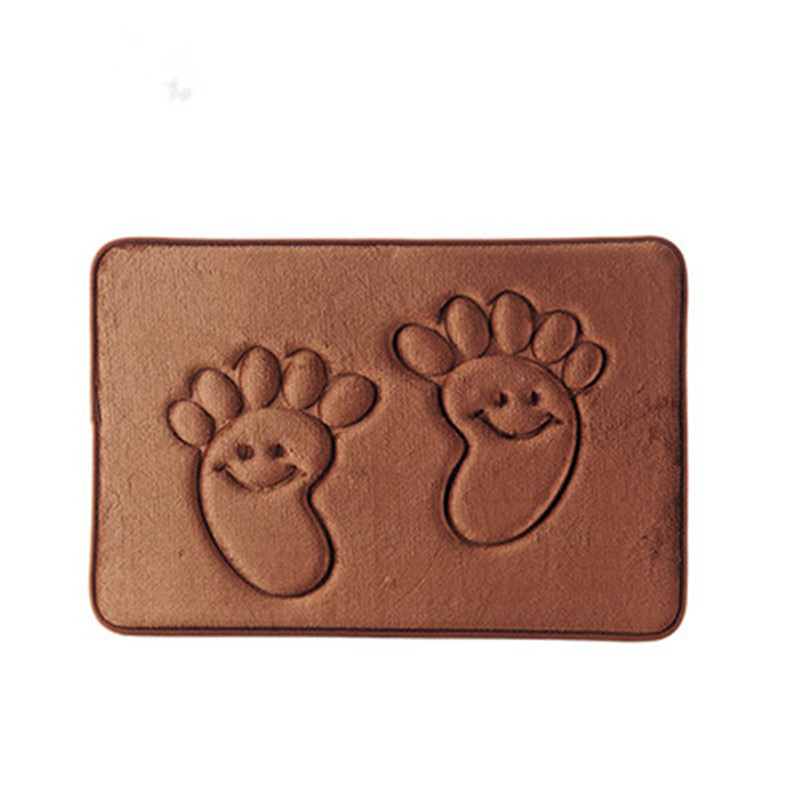 

Thickening Memory Floor Mats Doormat Bedroom Carpet Kitchen Bathroom Flannel Water Absorbent Slip Doormat Memory Foam Rug b