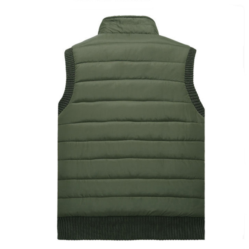 

Men Winter Wool Jacket liner Coat Warm Sleeveless Jackets Casual Mens vest Fleece Army Green Waistcoat
